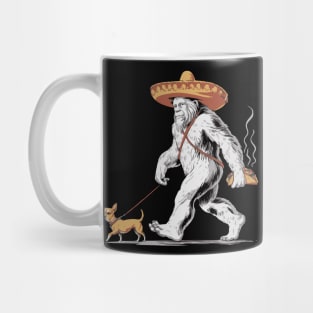 Bigfoot Sasquatch Taco Chihuahua Funny Cinco De Mayo Mexican Mug